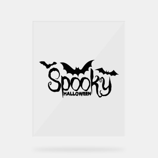 Halloweed Funny Hippie Pumpkin Halloween Acryl Bord (Voorkant)