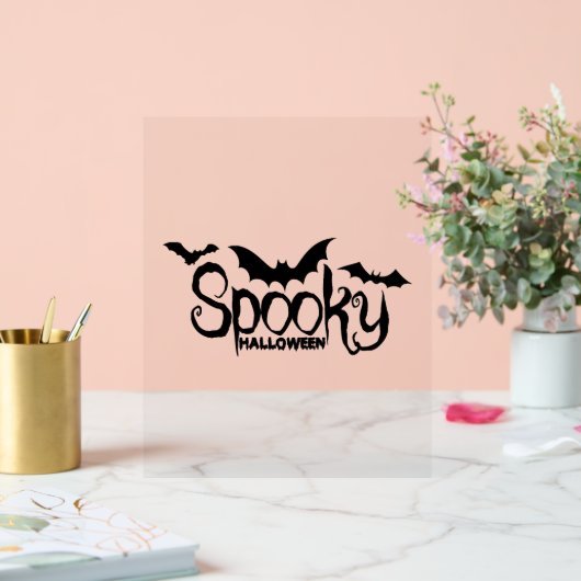 Halloweed Funny Hippie Pumpkin Halloween Acryl Bord (Huwelijk)