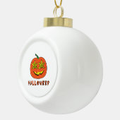 Halloweed Funny Hippie Pumpkin Halloween Keramische Bal Ornament (Rechts)