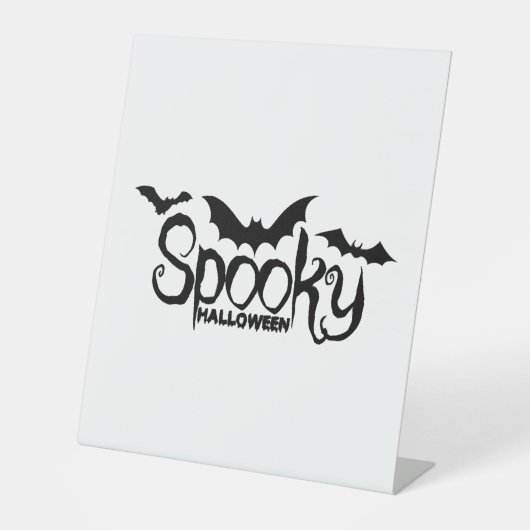 Halloweed Funny Hippie Pumpkin Halloween Reclamebord Met Voetstuk (Voorkant)