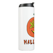 Halloweed Funny Hippie Pumpkin Halloween Thermosbeker (Gedraaid links)