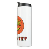 Halloweed Funny Hippie Pumpkin Halloween Thermosbeker (Geroteerd rechts)