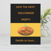 HALLOWEEËN FEESTJE Bewaar de datum Save The Date (Staand voorkant)