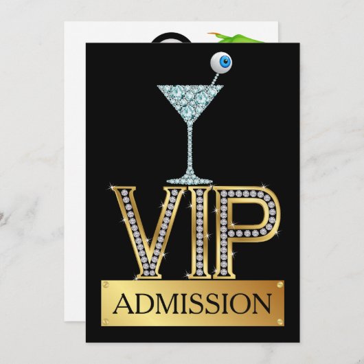 HALLOWEEEN VIP Toegangsuitnodiging Kaart (Voorkant / Achterkant)