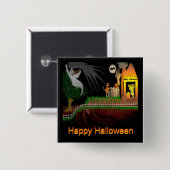 halloween3 vierkante button 5,1 cm (Voorkant /achterkant)