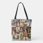 Halloween 100 jaar oude  Briefkaarten heksen Tote Bag (Achterkant)
