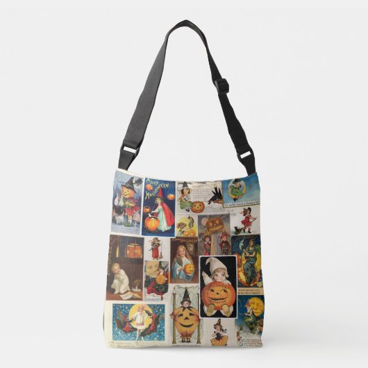 Halloween 100-jarige Briefkaarten heks Crossbody Tas (Voorkant)