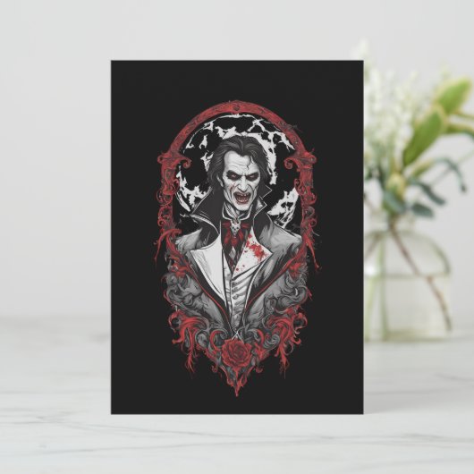 Halloween 12 vampier, b, eng monster, horror, kaart (Staand voorkant)