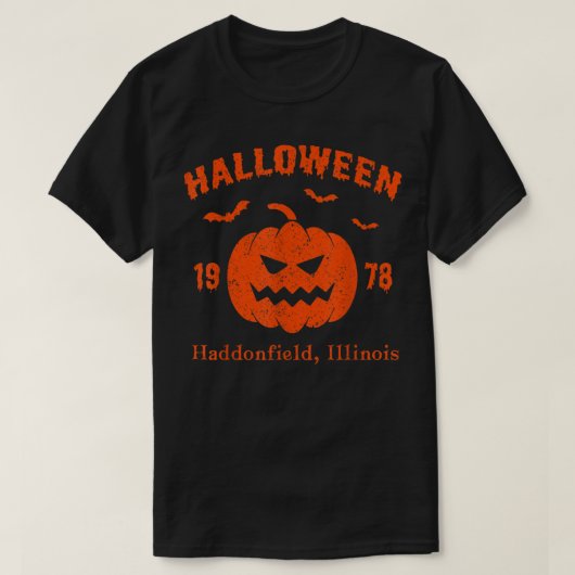 Halloween 1978 haddonfield Illinois Funny Pumpkin T-shirt (Design voorkant)