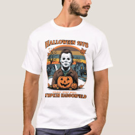 Halloween 1978 Holiday Spooky Myers Pumpkin Haddon T-shirt