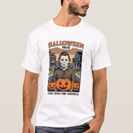 Halloween 1978 Holiday Spooky Myers Pumpkin Haddon T-shirt