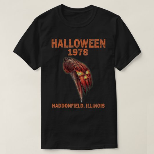 Halloween 1978 vakantie spooky gift myers pumpkin  t-shirt (Design voorkant)