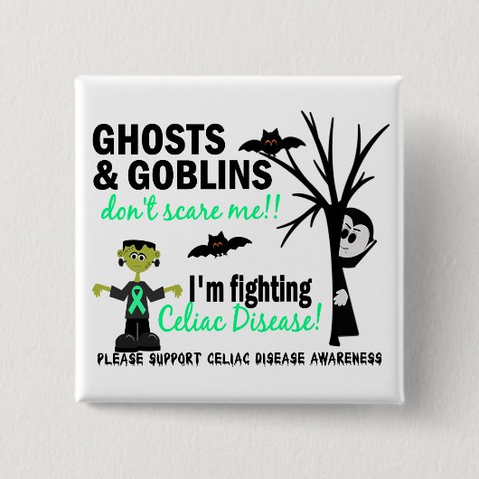 Halloween 1 Celiakieuwer Vierkante Button 5,1 Cm (Voorkant)