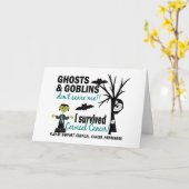 Halloween 1 Cervical Cancer Survivor Kaart (Gele Bloem)