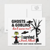 Halloween 1 hartziekte Overleving Briefkaart (Voorkant / Achterkant)