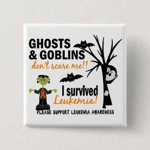 Halloween 1 leukemie Overleving Vierkante Button 5,1 Cm