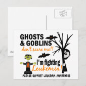 Halloween 1 Leukemie Warrior Briefkaart (Voorkant / Achterkant)