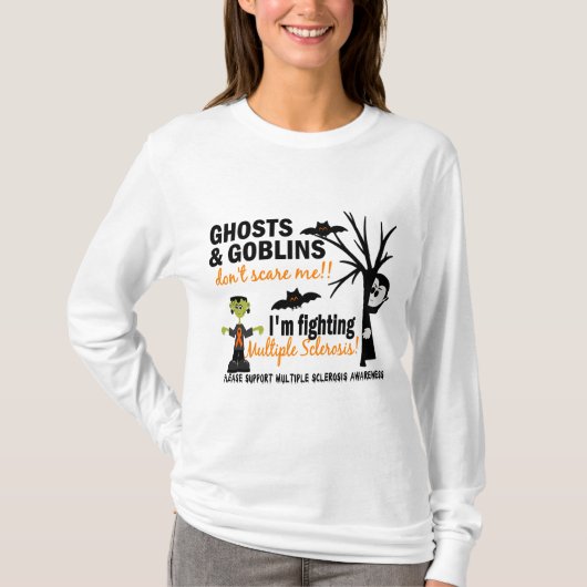 Halloween 1 Multiple Sclerosis Warrior T-shirt (Voorkant)