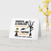 Halloween 1 Overlevende van de Leukemie Kaart (Gele Bloem)