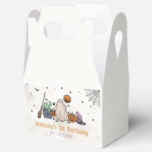 Halloween 1e verjaardag bedankdoosjes (Geopend)