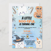 Halloween 1e Verjaardag Boo-tiful Blue Boy Kaart (Voorkant)