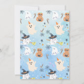 Halloween 1e Verjaardag Boo-tiful Blue Boy Kaart (Achterkant)