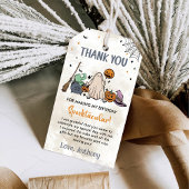 Halloween 1e verjaardag cadeaulabel