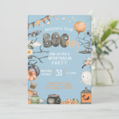 Halloween 1E verjaardag elke leeftijd Blue Boy Par Kaart (Staand voorkant)