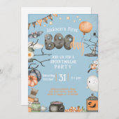 Halloween 1E verjaardag elke leeftijd Blue Boy Par Kaart (Voorkant / Achterkant)