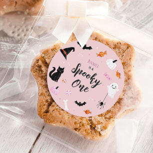 Halloween 1e verjaardag meisjes spook ronde sticker