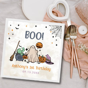 Halloween 1e verjaardag servet