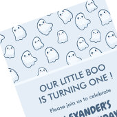 Halloween 1e verjaardag spookachtig boe! kaart