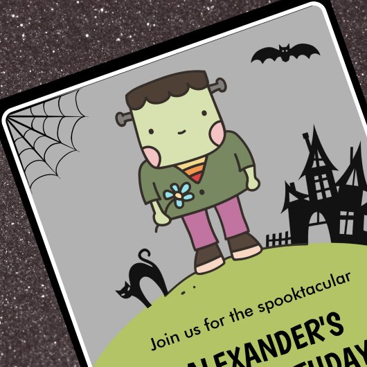 Halloween 1e verjaardag spooktacular Frankenstein Kaart