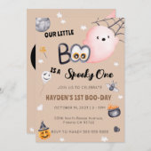 Halloween 1e Verjaardag Spooky Een Geslacht Neutra Kaart (Voorkant / Achterkant)