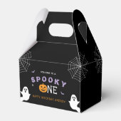 Halloween 1e verjaardag Spooky One Ghost Gothic Bedankdoosjes (Achterkant)