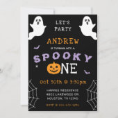 Halloween 1e verjaardag Spooky One Ghost Gothic Kaart (Voorkant)