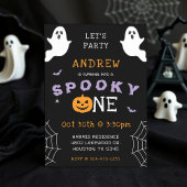 Halloween 1e verjaardag Spooky One Ghost Gothic Kaart