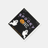 Halloween 1e verjaardag Spooky One Ghost Gothic Servet (Hoek)