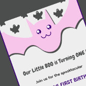 Halloween 1e verjaardag uitnodiging Ghost Little b