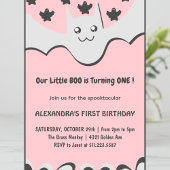 Halloween 1e verjaardag uitnodiging Ghost Little b