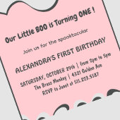 Halloween 1e verjaardag uitnodiging Ghost Little b