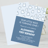 Halloween 1e verjaardag uitnodiging spook oktober