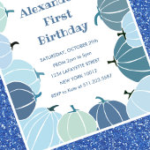 Halloween 1e verjaardag uitnodigingen herfst pompo