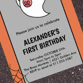 Halloween 1e verjaardag uitnodigingen leuke geest