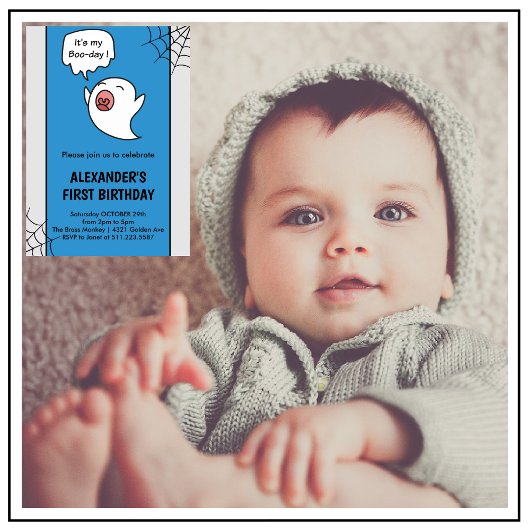 Halloween 1e verjaardag uitnodigingen oktober wein