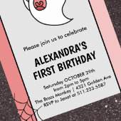 Halloween 1e verjaardag uitnodigingen spookboek