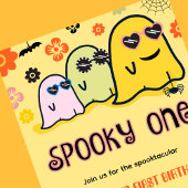 Halloween 1e verjaardag uitnodigingen spooky one