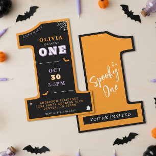 Halloween 1e verjaardagsfeestje Spooky One Kaart