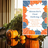 Halloween 1e verjaardagsuitnodigingen herfst boy kaart