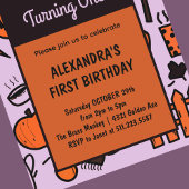 Halloween 1e verjaardagsuitnodigingen herfst pompo kaart